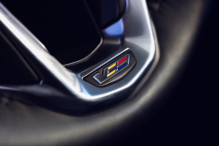 2023-Cadillac-Escalade-V-Interior-002-V-Series-logo-on-bottom-of-steering-wheel-rim