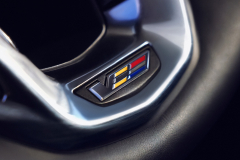 2023-Cadillac-Escalade-V-Interior-003-V-Series-logo-on-bottom-of-steering-wheel-rim