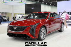 2025-Cadillac-CT5-Premium-Luxury-Red-2023-NAIAS-Live-Photos-Exterior-003-side-front-three-quarters