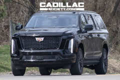 2025-Cadillac-Escalade-ESV-Sport-Black-Raven-GBA-Prototype-Spy-Shots-Undisguised-April-2024-Exterior-001-front-three-quarters