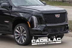 2025-Cadillac-Escalade-V-Prototype-Spy-Shots-Undisguised-April-2024-Exterior-007-side-front-three-quarters-front-fascia-grille-headlights