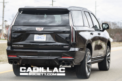 2025-Cadillac-Escalade-V-Prototype-Spy-Shots-Undisguised-April-2024-Exterior-013-rear-liftgate-tail-lights-exhaust