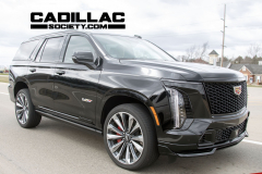 2025-Cadillac-Escalade-V-Prototype-Spy-Shots-Undisguised-April-2024-Exterior-016-side-front-three-quarters-24-inch-wheels