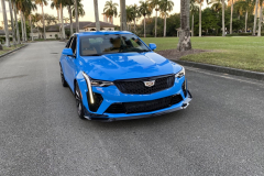 2022-Cadillac-CT4-V-Blackwing-GMA-Garage-Electric-Blue-Exterior-002-front-three-quarters