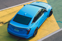 2022-Cadillac-CT5-V-Blackwing-Electric-Blue-Track-Press-Pictures-Exterior-016-overhead-rear-three-quarters