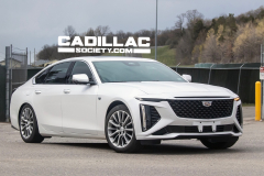 Second-Generation-Cadillac-CT6-Prototype-Spy-Shots-Undisguised-No-Camouflage-White-April-2023-Exterior-004