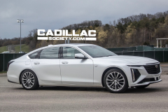 Second-Generation-Cadillac-CT6-Prototype-Spy-Shots-Undisguised-No-Camouflage-White-April-2023-Exterior-006