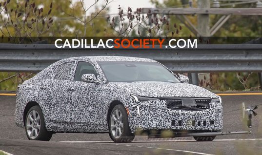 2020 Cadillac CT4 Prototype Spied With Crosswind Testing Device