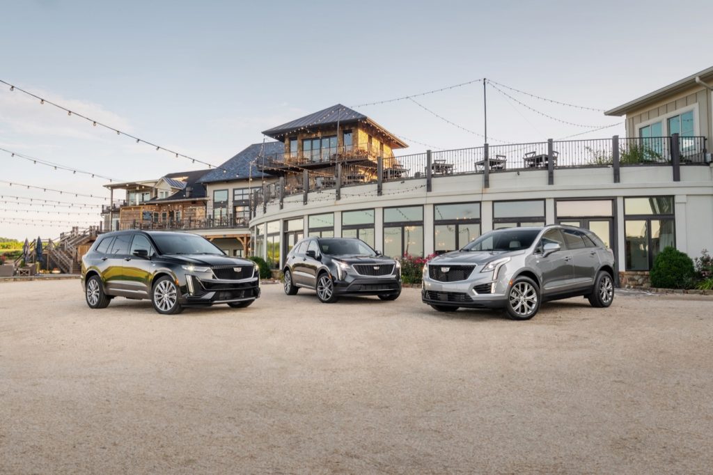 Left to right: Cadillac XT6, XT4, XT5