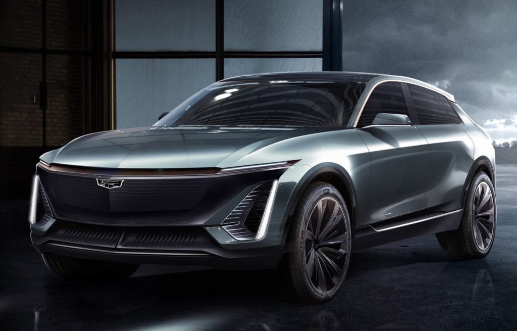 Unnamed Cadillac EV concept, from which the new Lyriq takes its design cues.