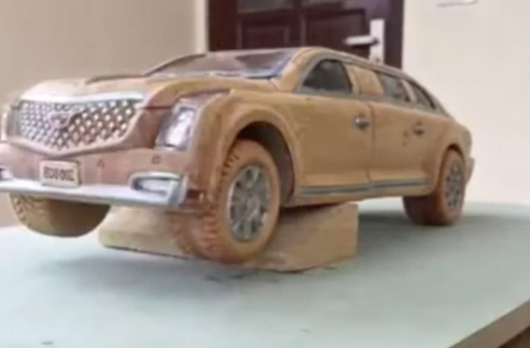 Watch This Cadillac Presidential Limo Wood Carving Come To Life: Video