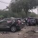 Cadillac Crossovers Destroyed On Dealer Lot In Street Racer Crash: Video