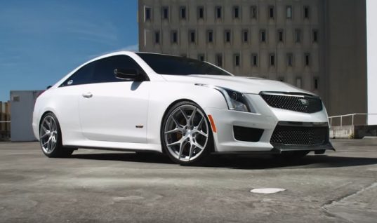 Cadillac ATS-V Coupe Looks Mean On Vossen Hybrid Forged HF-5 Wheels: Video