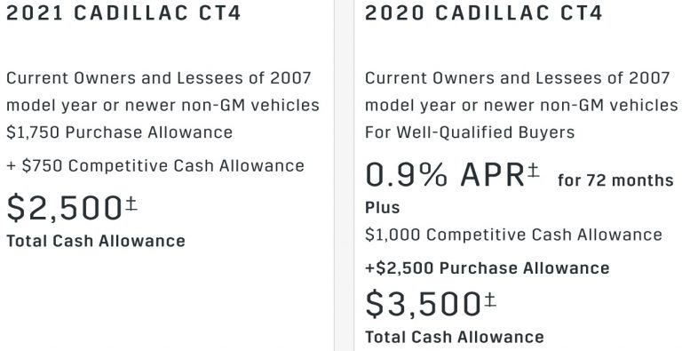 cadillac-ct4-rebate-takes-3-500-off-march-2021