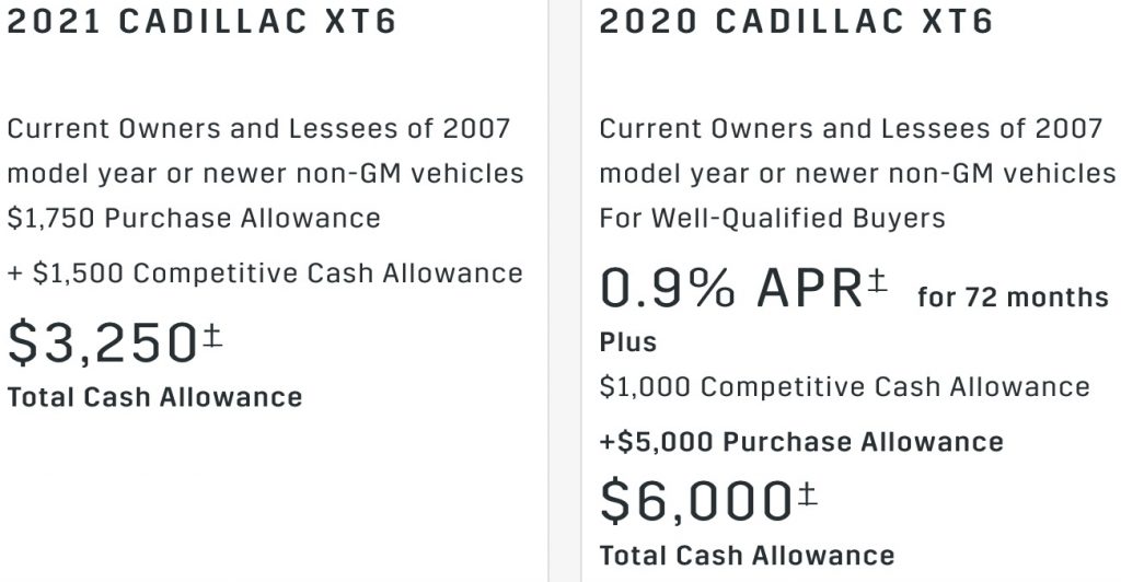 cadillac-xt6-rebate-takes-6-000-off-in-march-2021