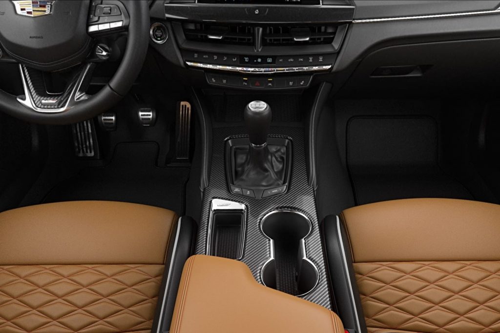 2022 Cadillac CT4-V Blackwing Natural Tan Custom Quilted interior HBF