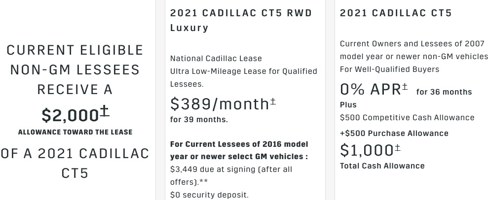 Cadillac CT5 discount