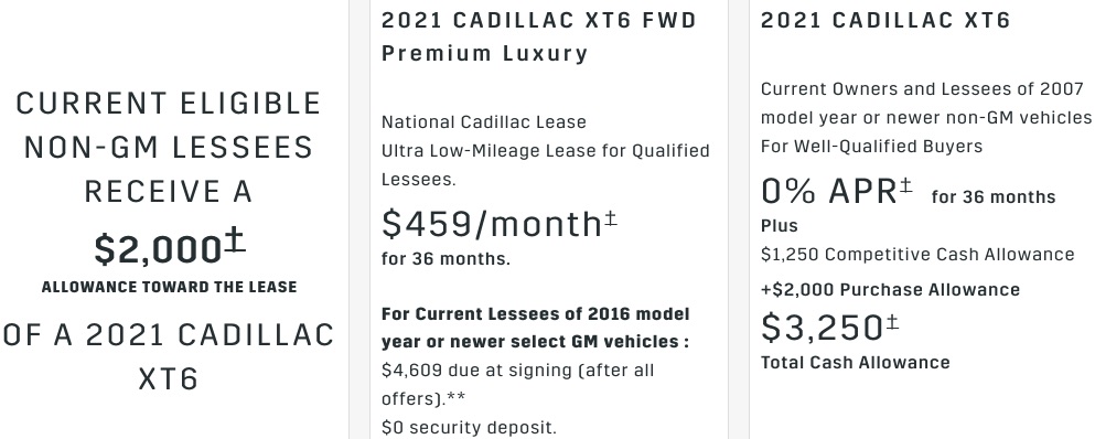 Cadillac XT6 discount