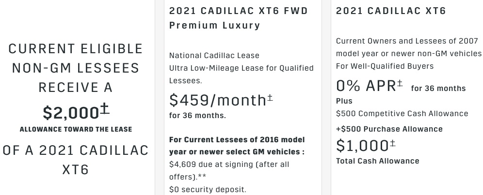 Cadillac XT6 discount