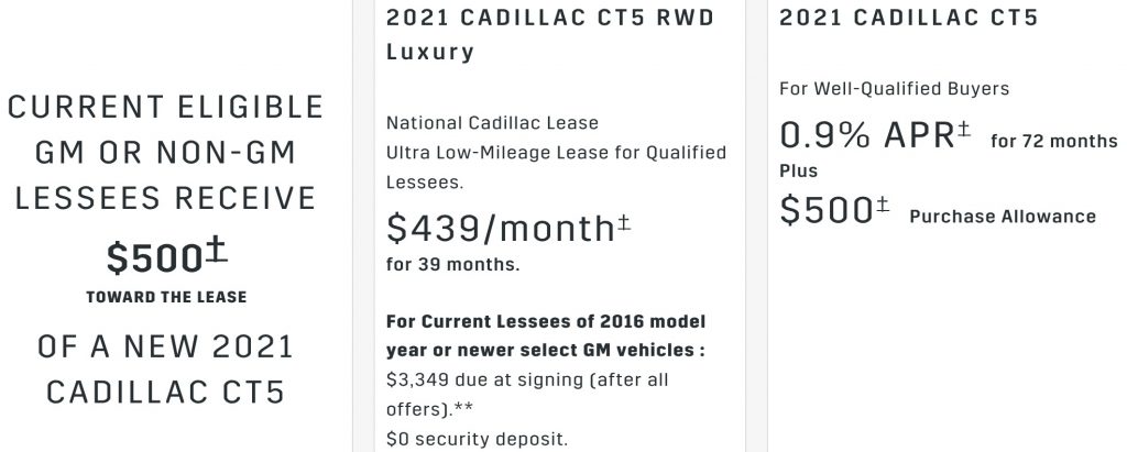 Cadillac CT5 discount