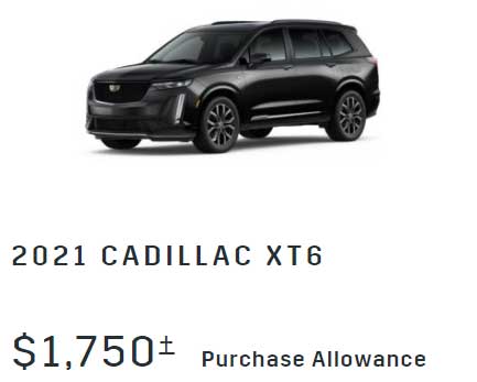 Cadillac XT6 discount