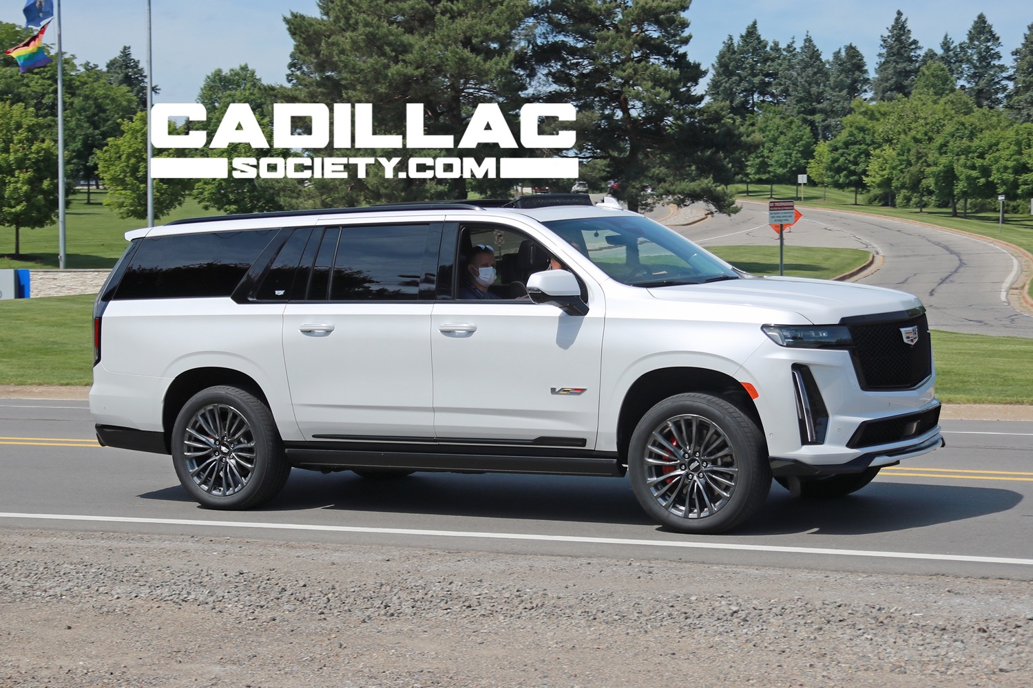 2023 Cadillac EscaladeV In Crystal White Tricoat Live Photo Gallery