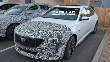 Refreshed 2024 Cadillac CT5 Prototype Spotted In Light Camo