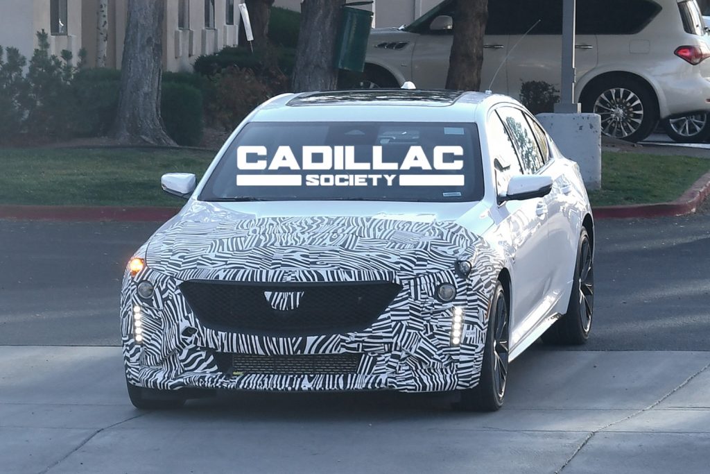 Refreshed 2024 Cadillac CT5 Prototype Spotted In Light Camo