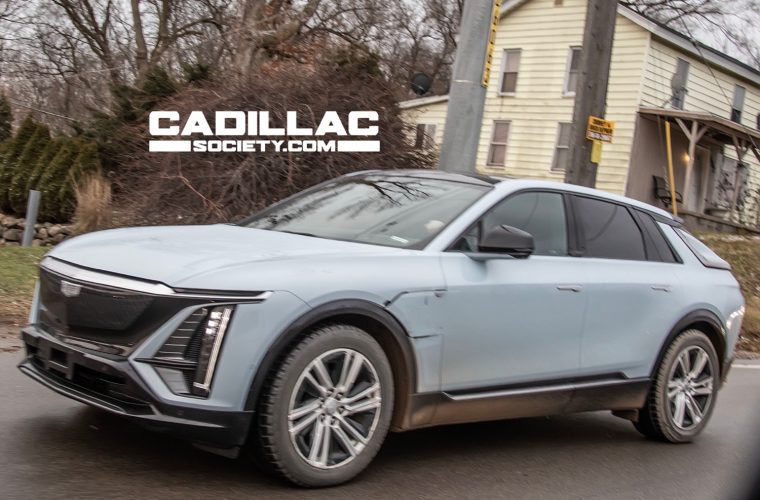 Cadillac Lyriq Sport In Light Blue Paint Spotted Testing