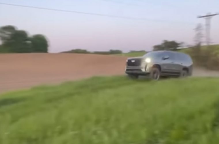 Cadillac Escalade-V Gets Off The Ground In Field Jump: Video
