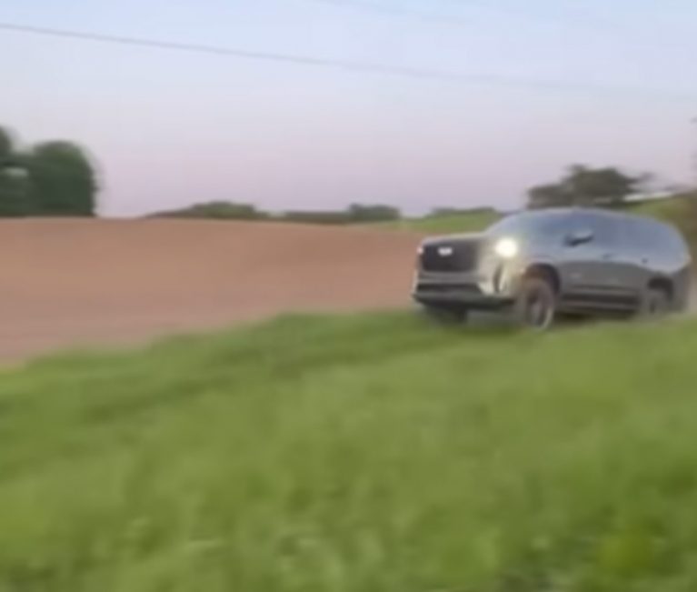 Cadillac Escalade-V Gets Off The Ground In Field Jump: Video