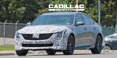 Cadillac CT5-V Refresh Spied Testing In Argent Silver Metallic