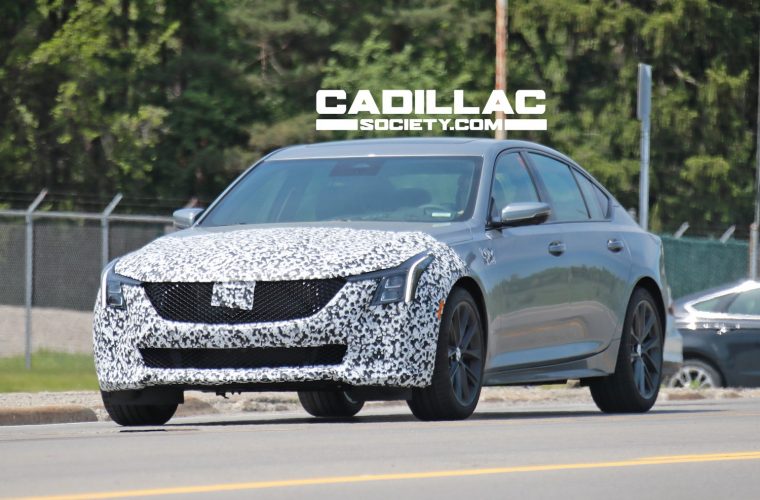 Cadillac CT5-V Refresh Spied Testing In Argent Silver Metallic