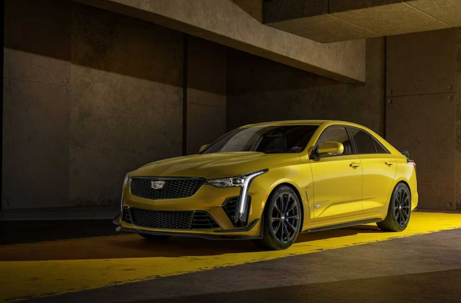 Here's The 2024 Cadillac CT4V Blackwing In Cyber Yellow