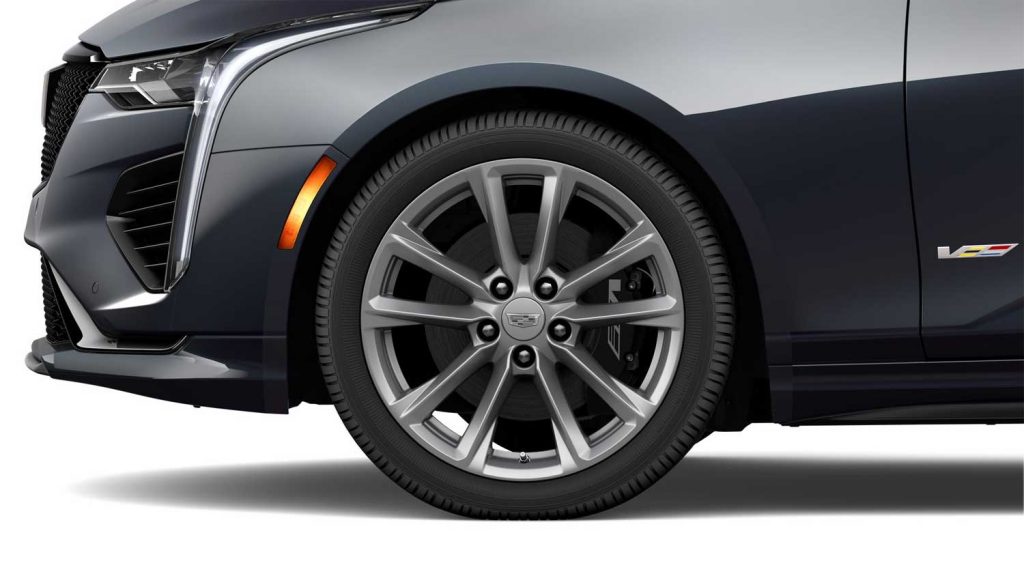 Image of one of the 2025 Cadillac CT4-V wheel options.