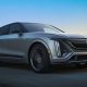 A moving shot of the 2026 Cadillac Lyriq-V - Official Photos by Cadillac