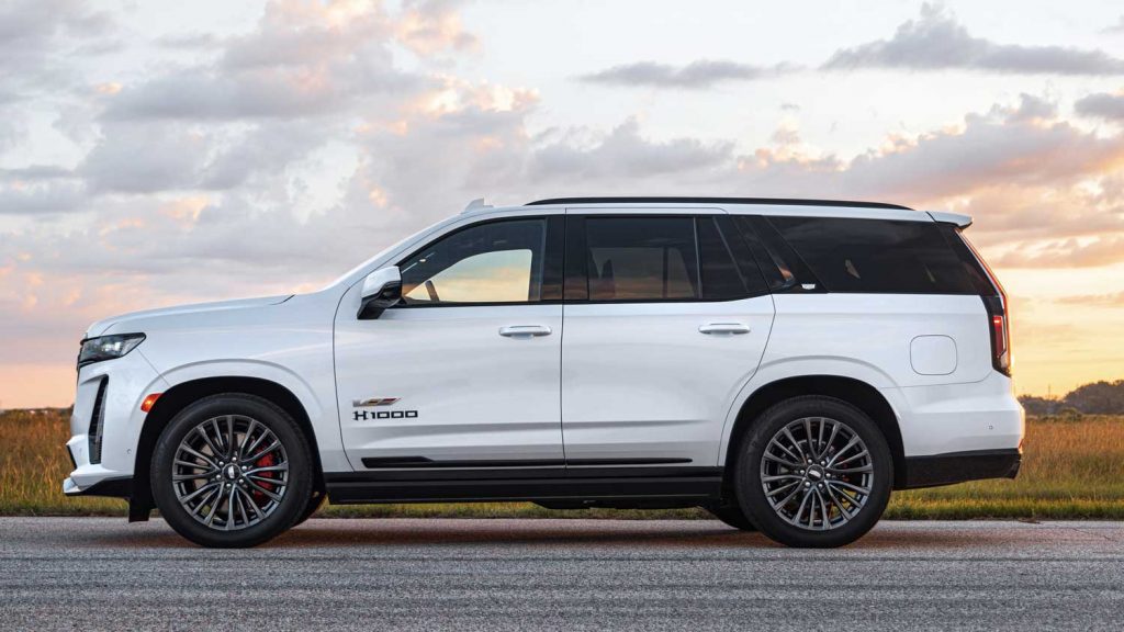 Side view of the Hennessey Cadillac Escalade-V H1000.