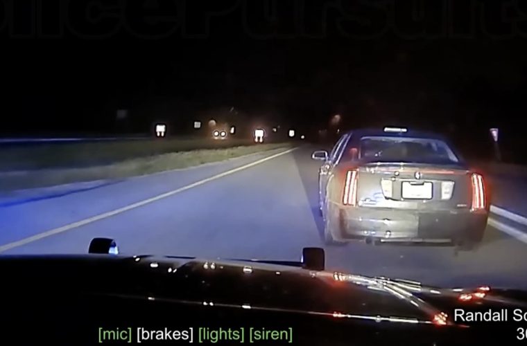 Cadillac STS Sedan Taken Down By Arkansas State Police After High-Speed Chase: Video